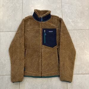 Patagonia Classic Retro-X Sherpa Fleece Jacket Brown Deep Pile Women Sz Small